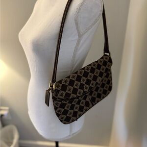 Vintage Mary Read made in Italy  Leather Handbag Purse Shoulder Bag Brown/tan